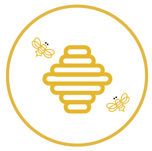 logo laruchetic des essaims d'abeilles